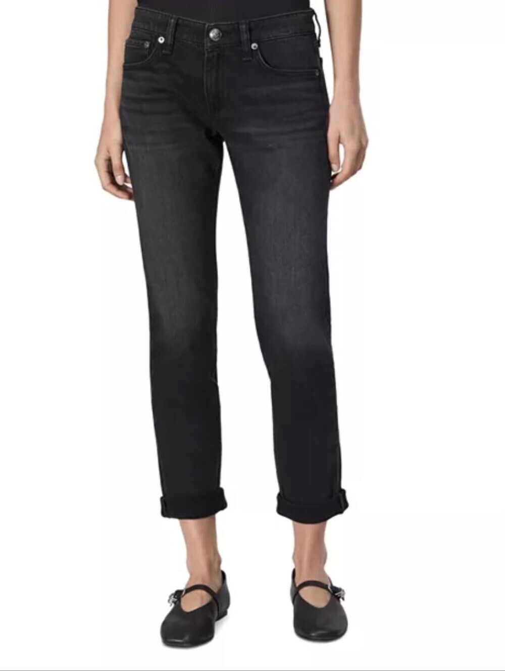 Rag & Bone Dre Low Rise Slim Boyfriend Jeans In Rinse Size 29